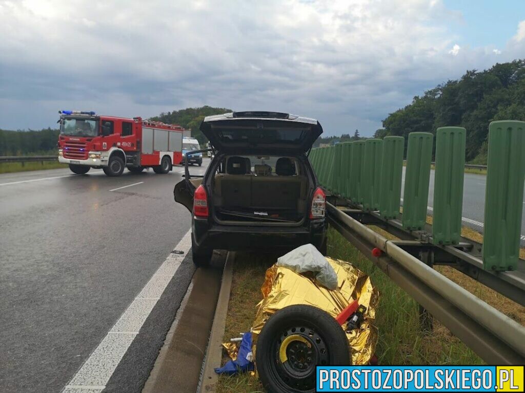 wypadek na autostradzie