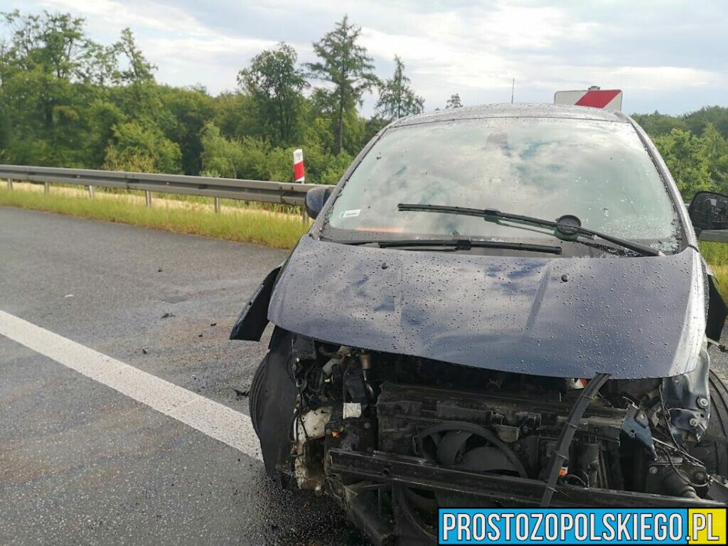 wypadek na autostradzie