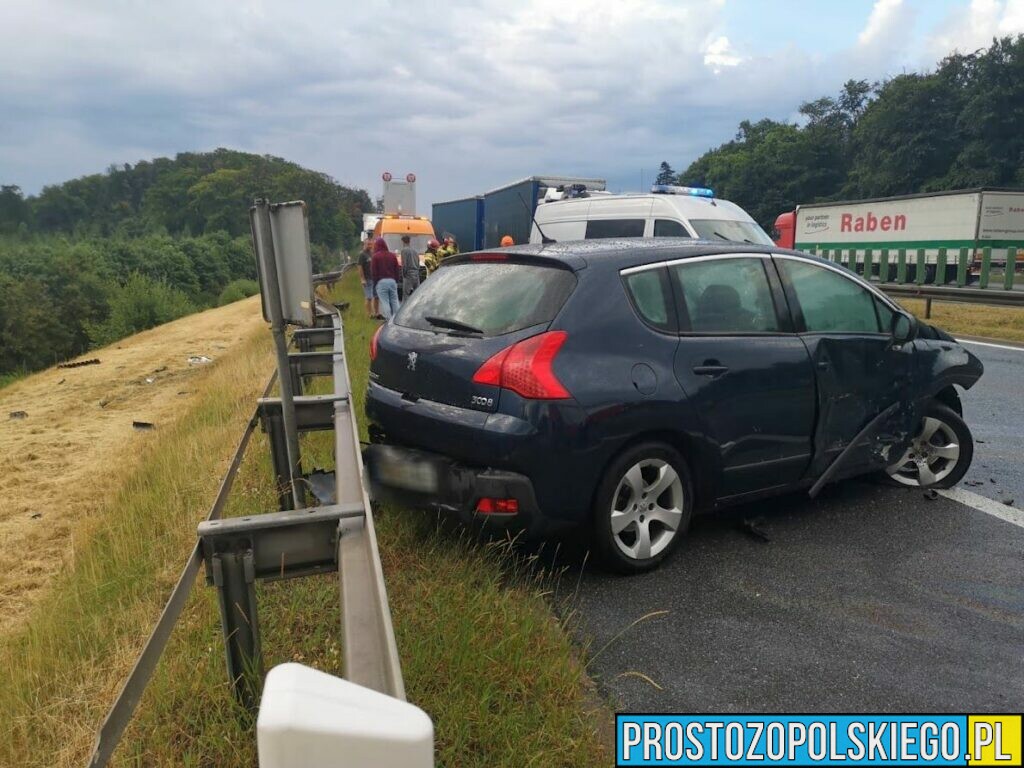 wypadek na autostradzie