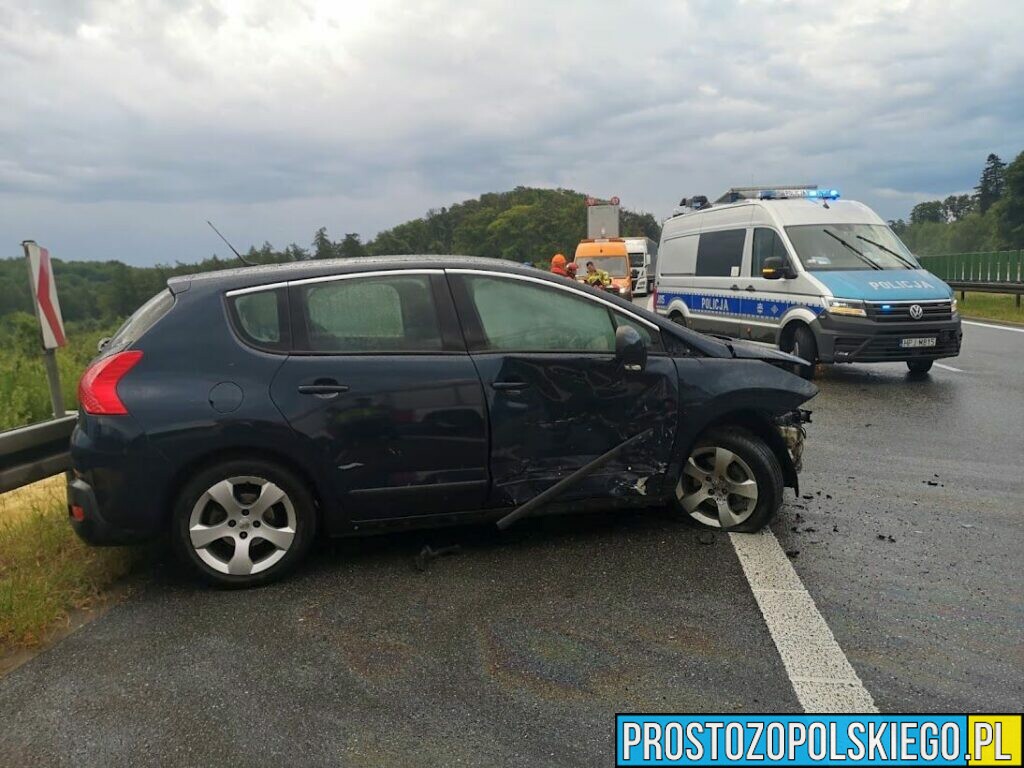 wypadek na autostradzie