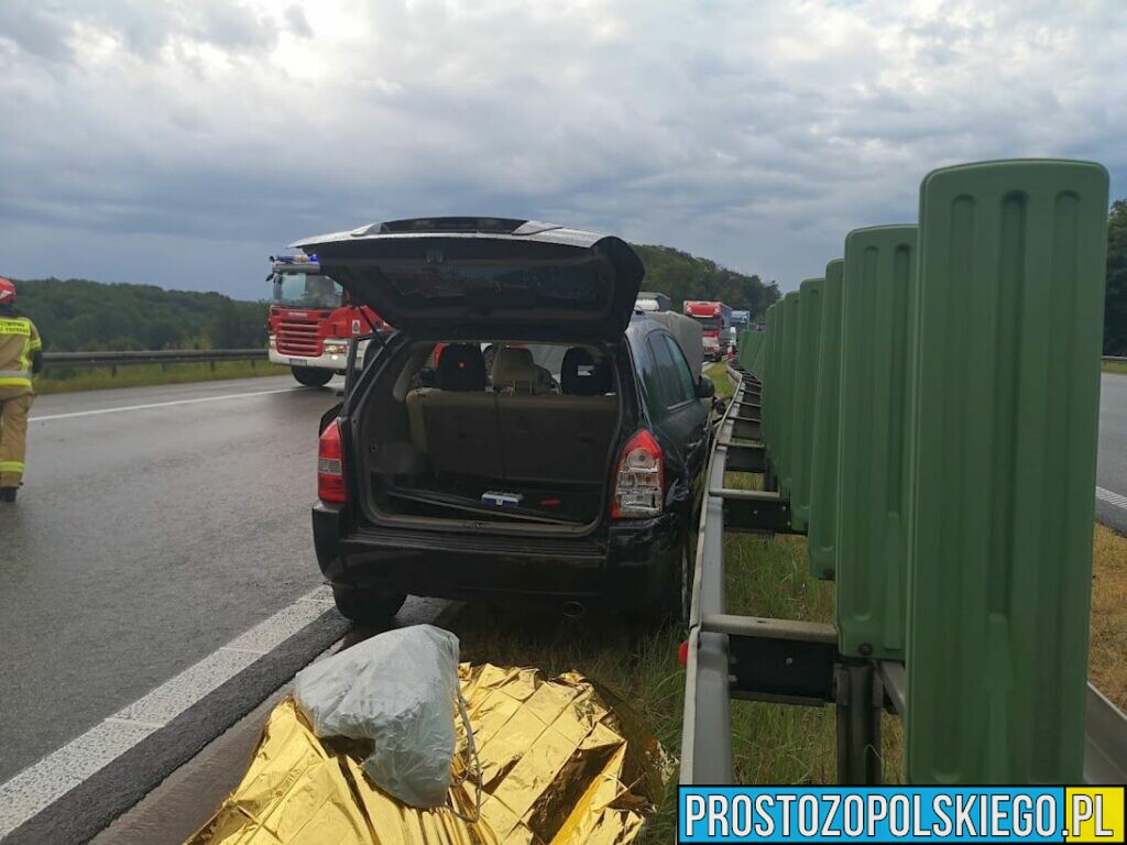 wypadek na autostradzie