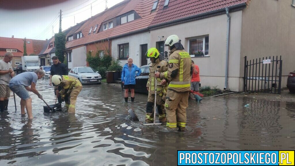 burza nad Opolem, gradobicie w Opolu, zalaner Opole, zalane ulice,