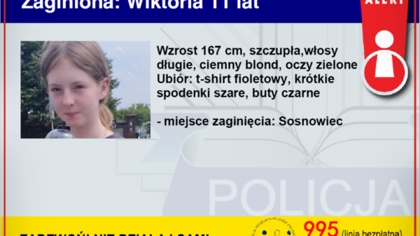 UWAGA! CHILD ALERT! POSZUKUJEMY 11-LETNIEJ WIKTORII.