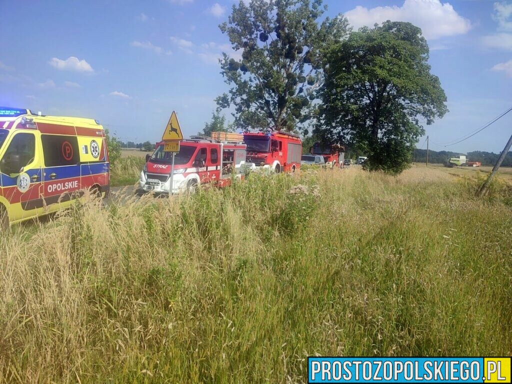 Nowa Janka: pijany motocyklista wjechał w samochód. Na miejscu lądował LPR.(Zdjecia&Wideo)