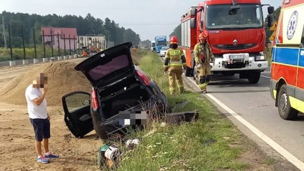 Wypadek na trasie Opole-Nysa na DK46 w miejscowości Hanuszów.