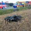 Wypadek na DK45 w miejscowości Węgry.21-katek kierujący motocyklem kawasaki trały do szpitala.