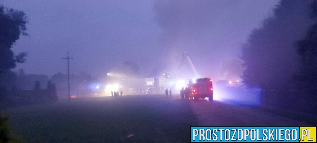 Pożar magazynu pod Opolem, pożar w Opolu, duży pożar pod Opolem, duży pożar w Opolu, palą sie magazyny,