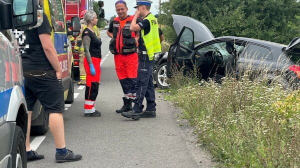 Kierujący 18-latek stracił panowanie nad pojazdem i wjechał do rowu na ul.Wrocławskiej w Opolu.