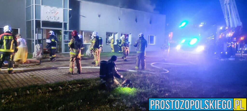 Pożar hali magazynowej w Opolu,