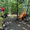 Nieodpowiedzialni ludzie rozpalili ognisko w środku lasu w Kędzierzynie Koźlu !!!