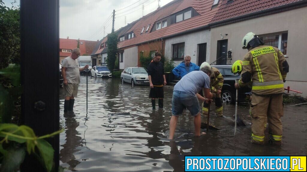 burza nad Opolem, gradobicie w Opolu, zalaner Opole, zalane ulice,