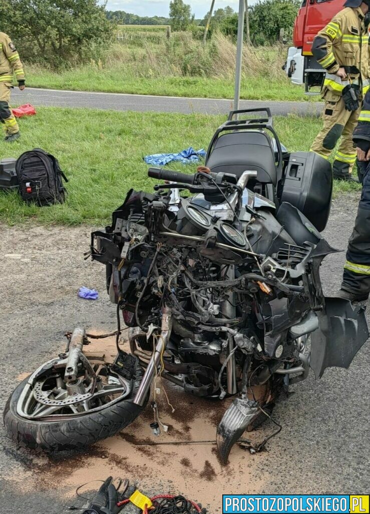 Wypadek śmiertelny motocyklisty pod Mikolinem.(Zdjęcia)