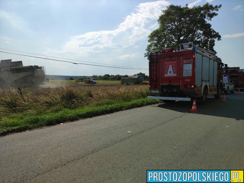 Nowa Janka: pijany motocyklista wjechał w samochód. Na miejscu lądował LPR.(Zdjecia&Wideo)