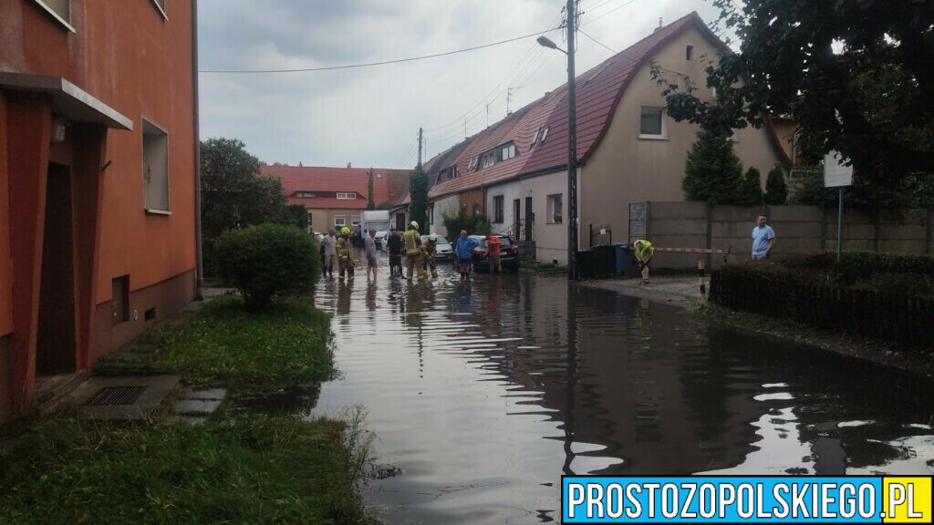 burza nad Opolem, gradobicie w Opolu, zalaner Opole, zalane ulice,