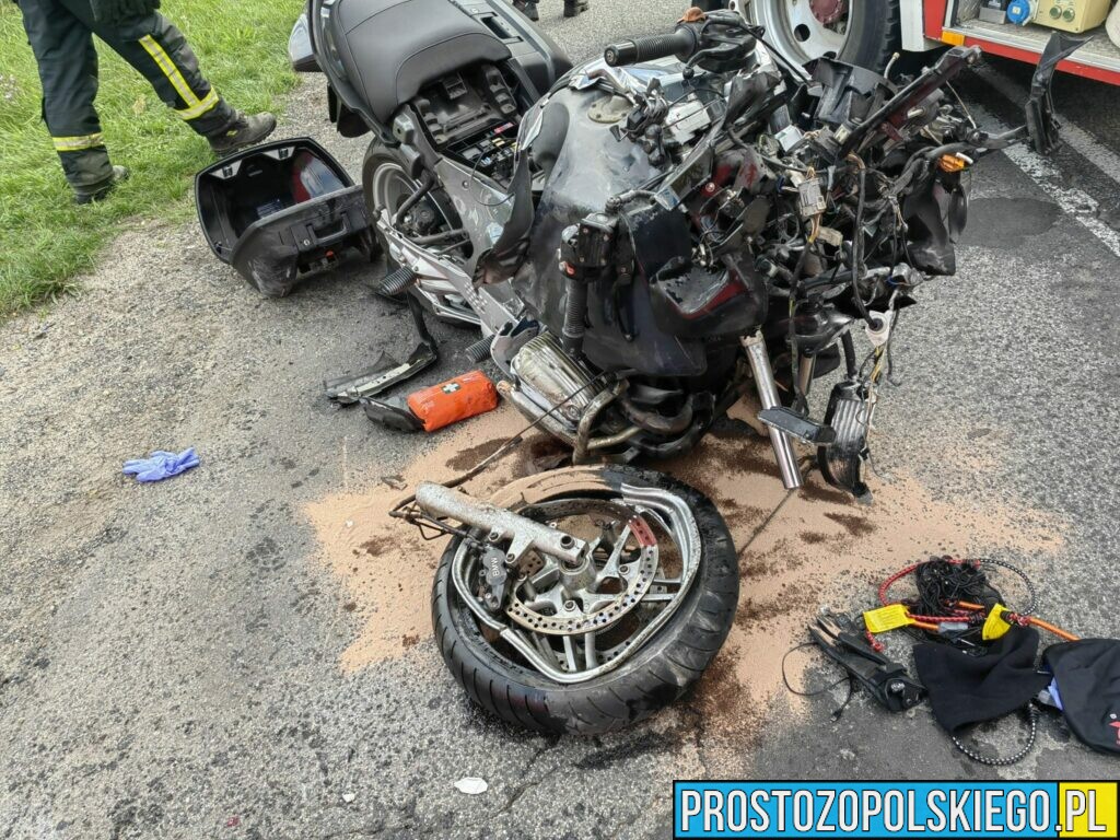 Wypadek śmiertelny motocyklisty pod Mikolinem.(Zdjęcia)