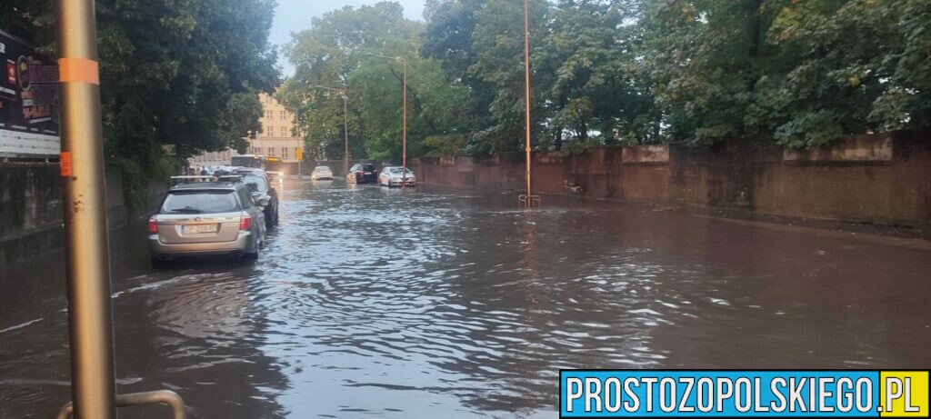 zalane opole, gradobicie w Opolu, burza w Opolu, zalane miasto,