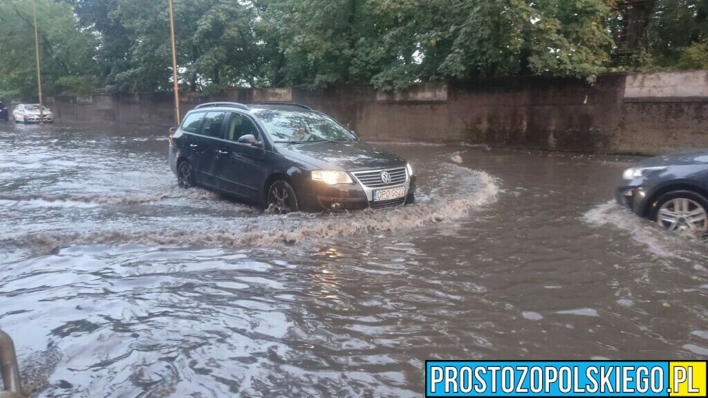 burza nad Opolem, gradobicie w Opolu, zalaner Opole, zalane ulice,