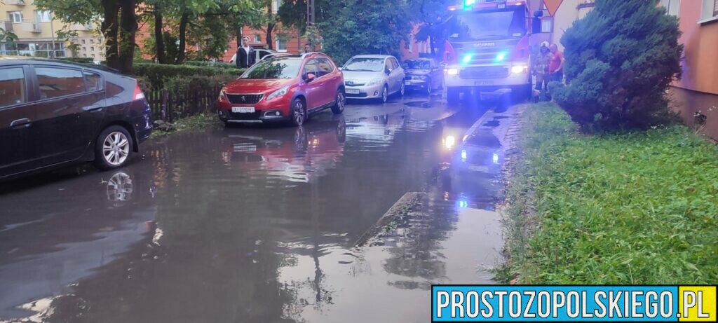 burza nad Opolem, gradobicie w Opolu, zalaner Opole, zalane ulice,