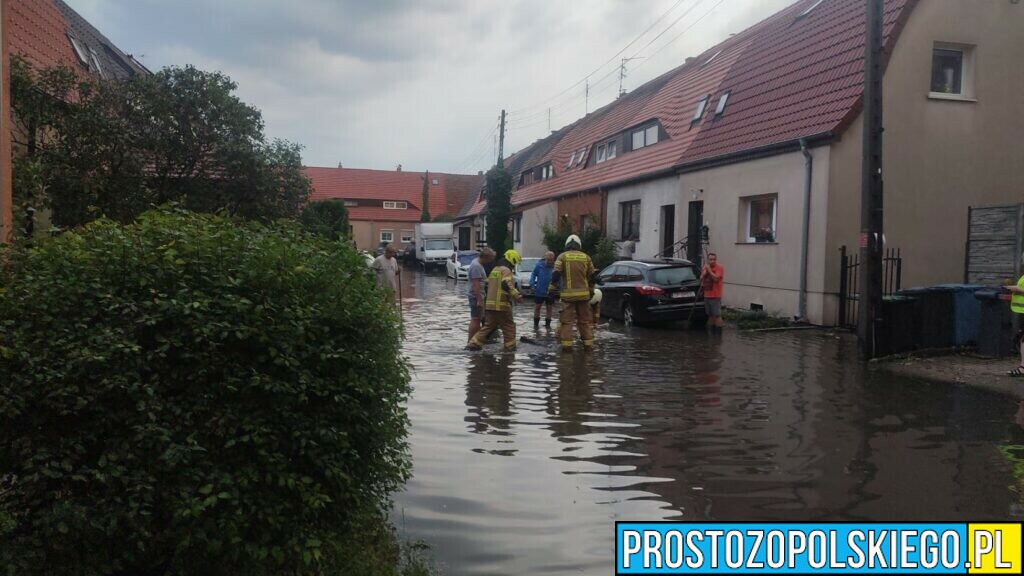 burza nad Opolem, gradobicie w Opolu, zalaner Opole, zalane ulice,