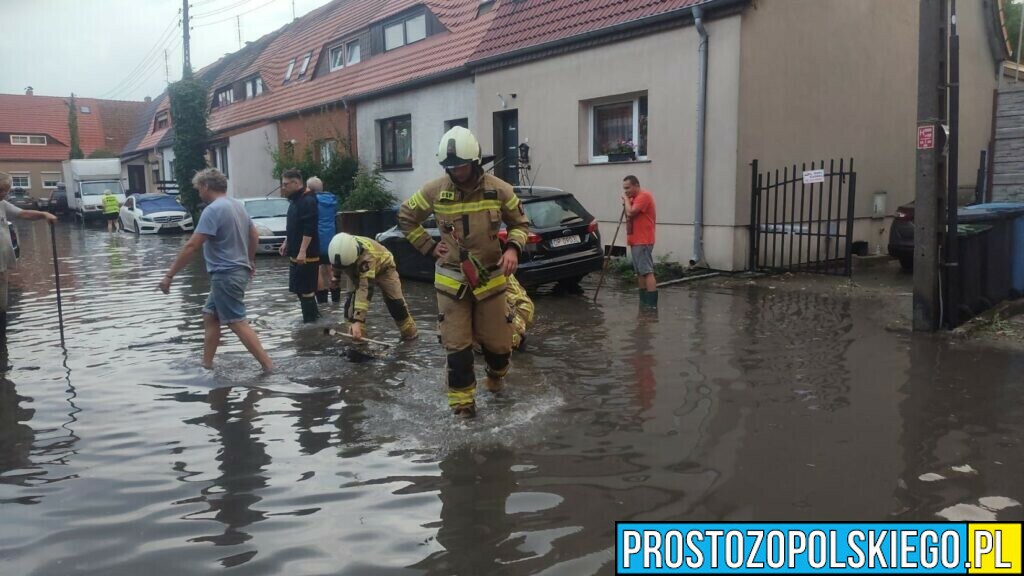 burza nad Opolem, gradobicie w Opolu, zalaner Opole, zalane ulice,