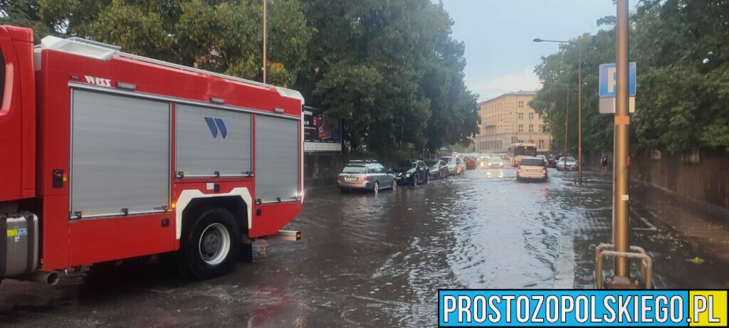 zalane opole, gradobicie w Opolu, burza w Opolu, zalane miasto,