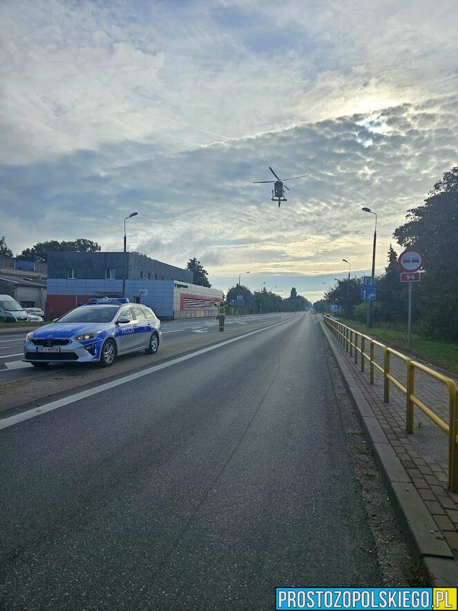 Wypadek na skrzyżowaniu w Strzelcach Opolskich. Jedna osoba została poszkodowana.(Zdjęcia)