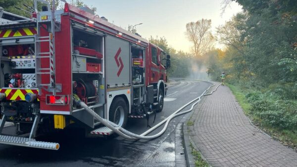 Strażacy prowadzą działania w jednym z zakładów na terenie Blachowni w Kędzierzynie-Koźlu.