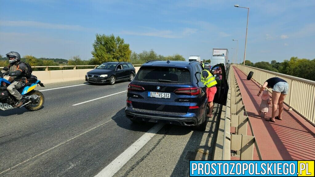 wypadek, urwane koło, koło z ciężarówki, obwodnica opola, zderzenie samochodu, poszkodowani, urwane kolo z ciężarowego auta,