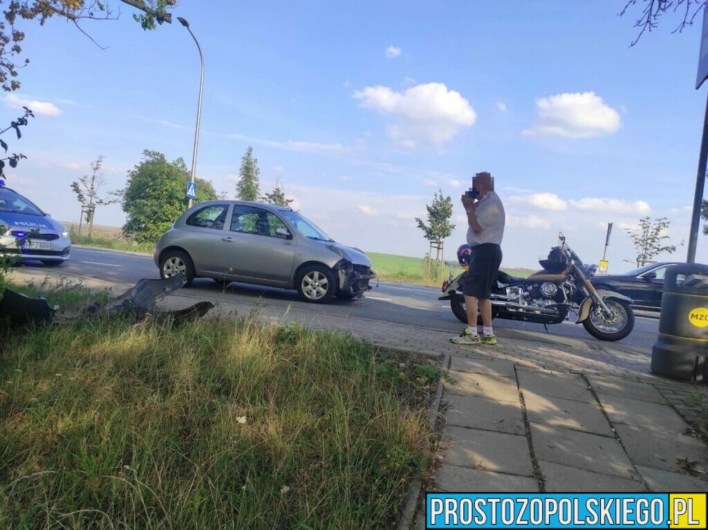 Zderzenie auta z motocyklem na ul.Luboszyckiej w Opolu.(Zdjęcia&Wideo)
