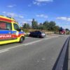 Wypadek na obwodnicy Czarnowąs. Samochód uderzył w bariery energochłonne.(Zdjęcia&Wideo)