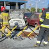 Pożar samochodu na parkingu w Kędzierzynie Koźlu.