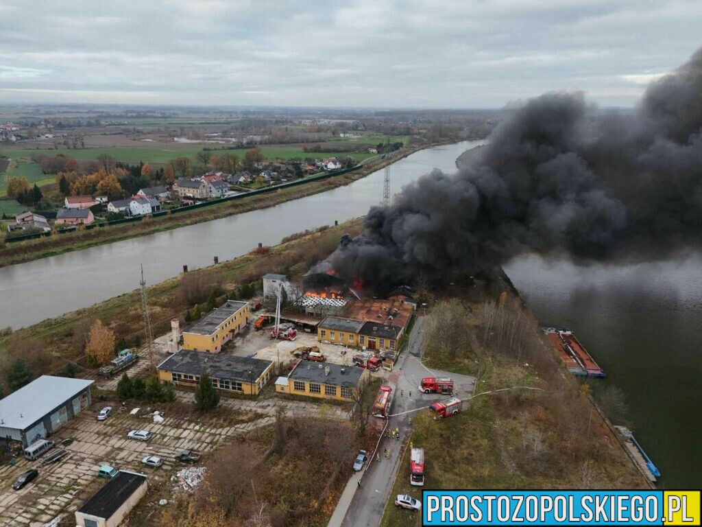 pożar hali, pożar zakładów chemicznych, pożar w Kędzierzynie, 