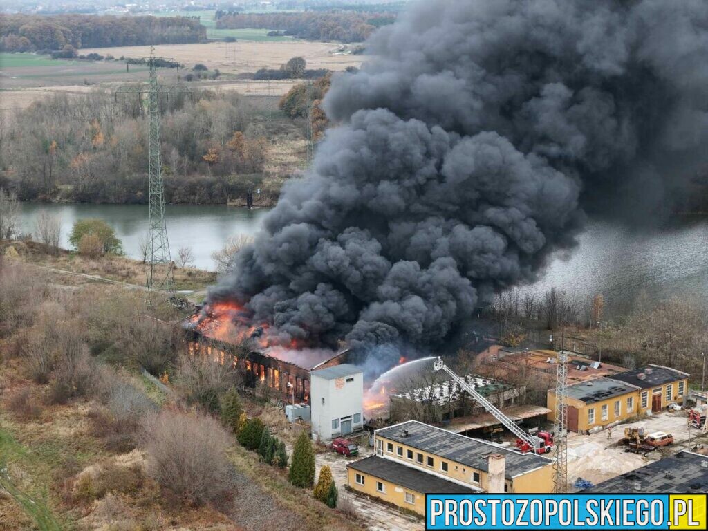 pożar hali, pożar zakładów chemicznych, pożar w Kędzierzynie, 