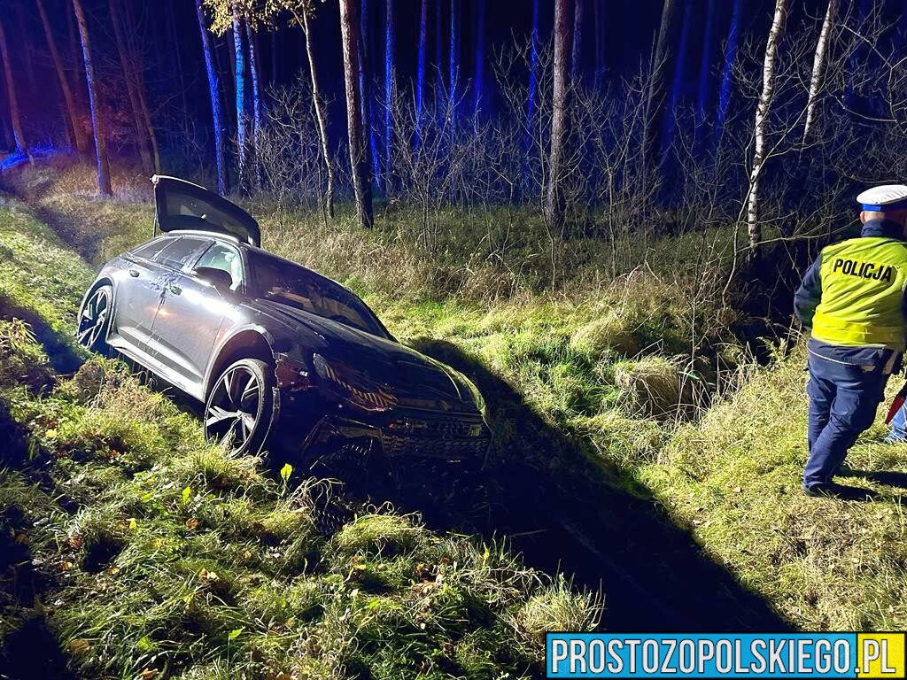 Zderzenie dwóch samochodów na DK 45 w miejscowości Lasowice Wielkie.