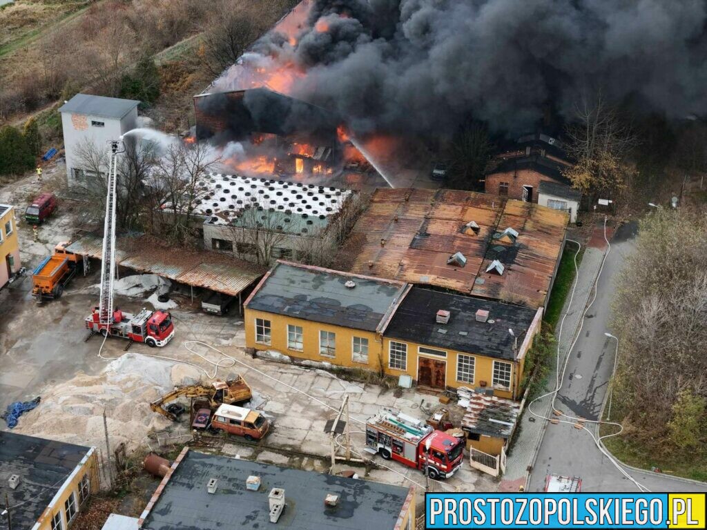 pożar hali, pożar zakładów chemicznych, pożar w Kędzierzynie, 