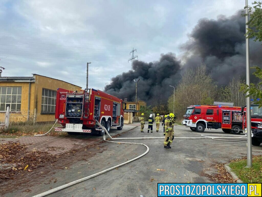 pożar hali, pożar zakładów chemicznych, pożar w Kędzierzynie, 