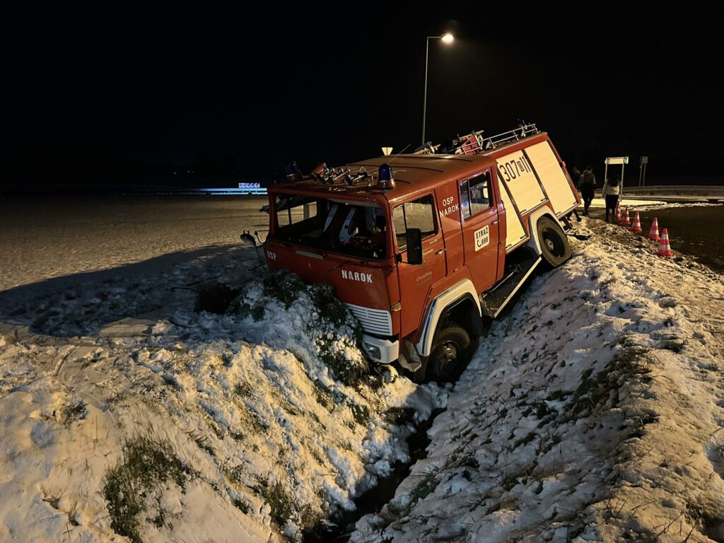 wypadek OSP, samochód OSP w rowie, wypadek strazy, wypadek auta strażackiego, auto OSP w rowie, straz wypadek,