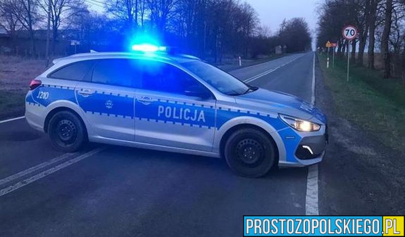 Policjanci wyjaśniają okoliczności potracenia śmiertelnego na trasie Nysa-Rusocin.