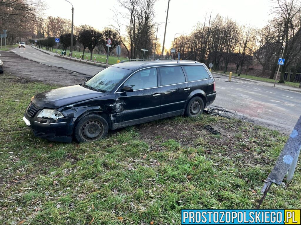 Zderzenie pasata i audi w Namysłowie.