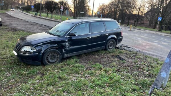 Zderzenie pasata i audi w Namysłowie.