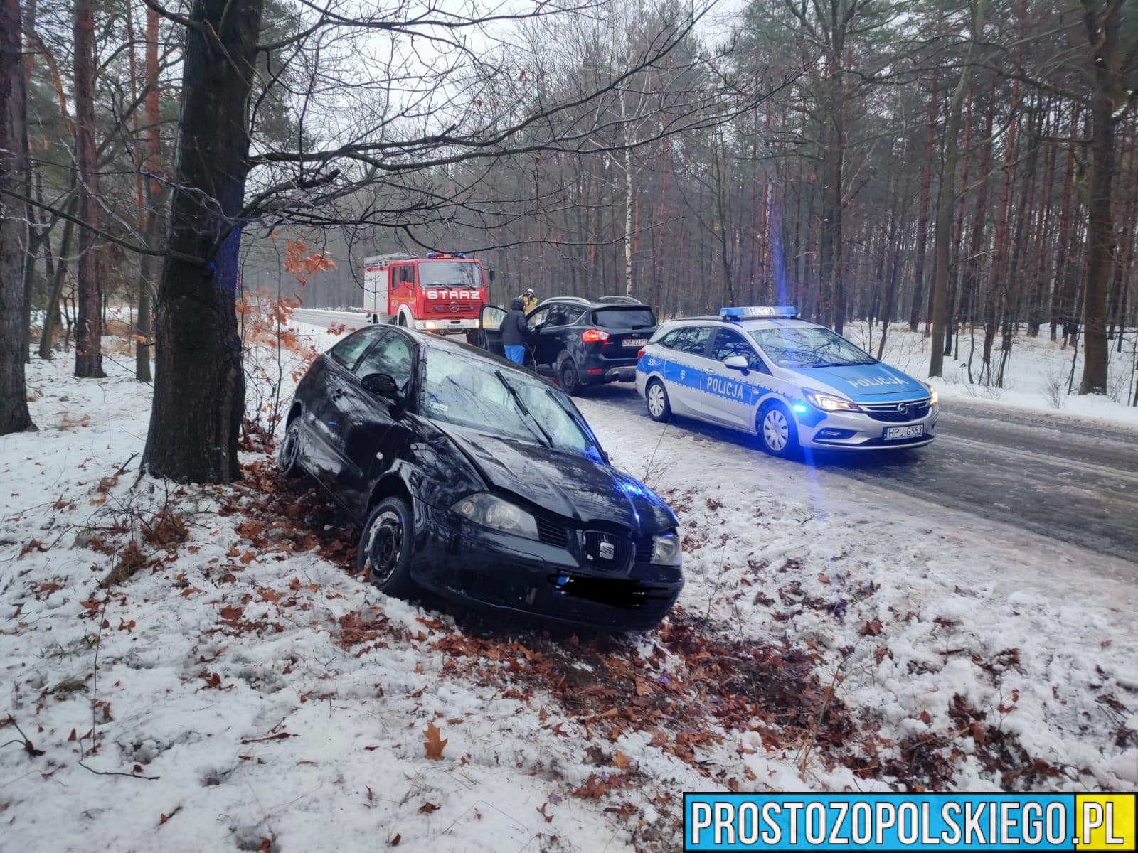 Wypadek na drodze wyjazdowej ze Świerczowa w powiecie namysłowskim