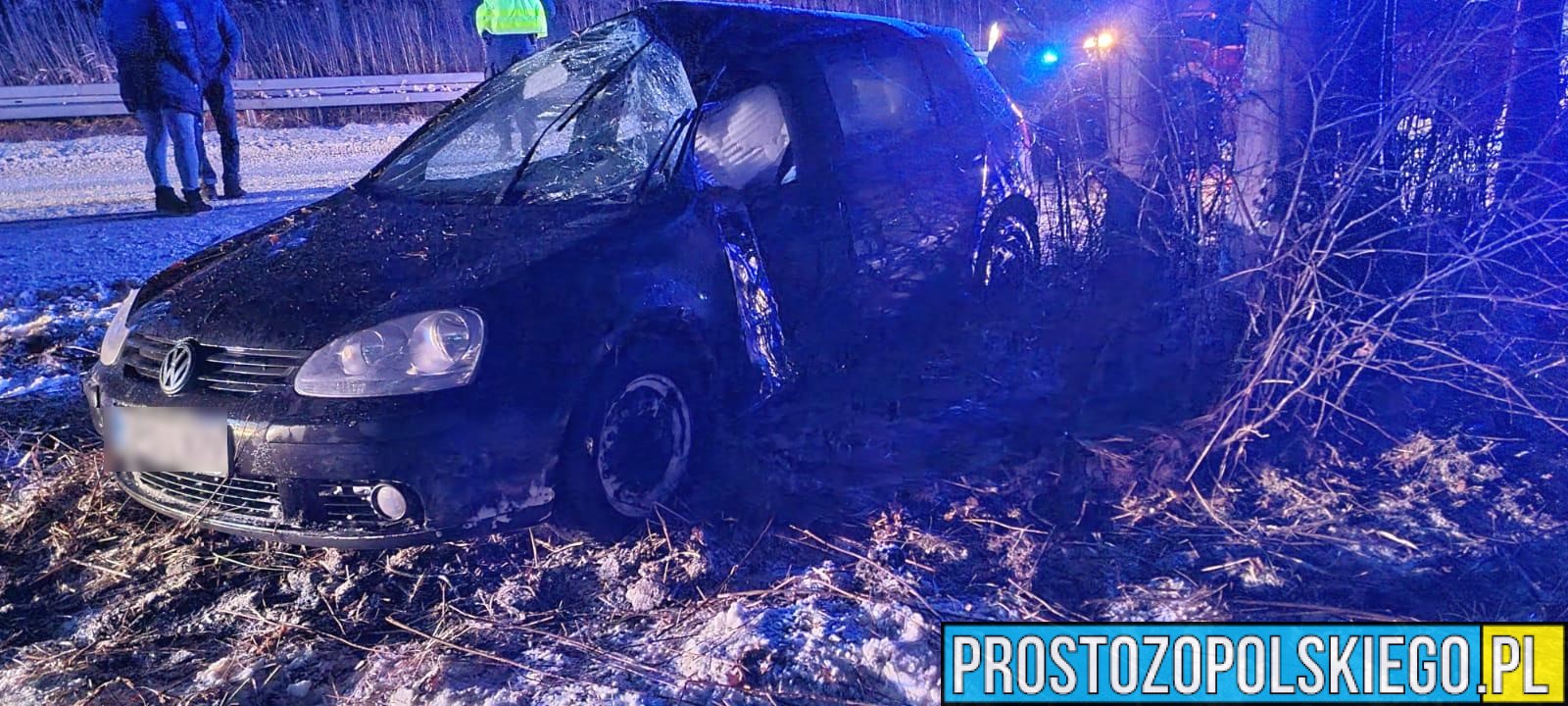 Zagwiździe: 19-latka kierująca samochodem straciła panowanie nad pojazdem i uderzył w drzewo.