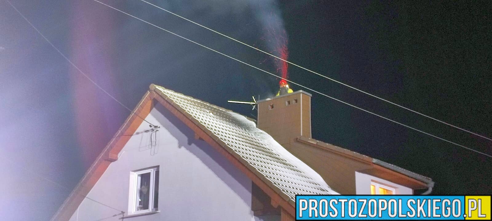 Pożar sadzy w przewodzie dymowym w Kalinowicach i w Czarnowąsach.(Zdjęcia&Wideo)