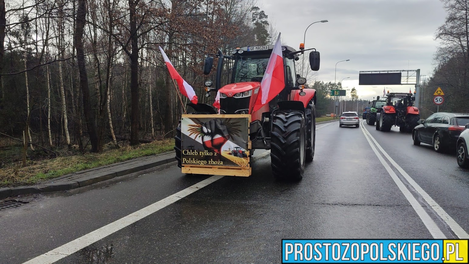 protest rolników, blokada na drogach, prostozopolskiego,