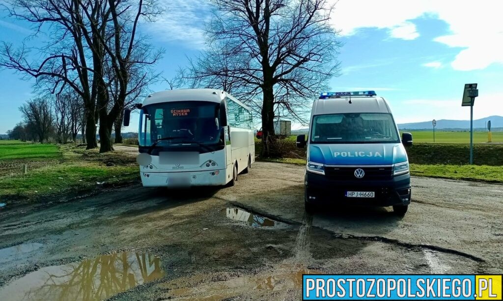 Nietrzeźwy kierujący autobusem zatrzymany na trasie Wierzbięcice – Węża.