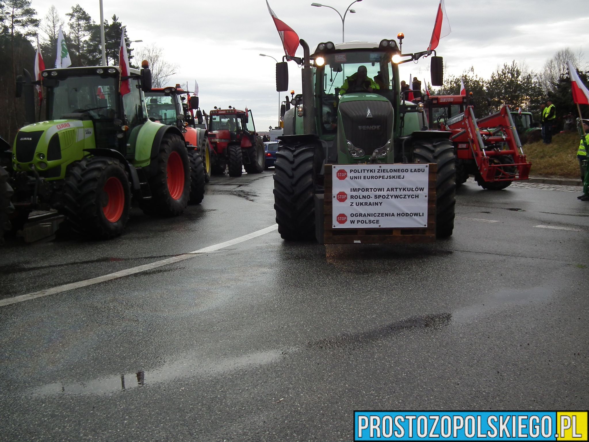 protest rolników, blokada na drogach, rolnicy protesatują, opolskie protest rolników, prostozopolskiego,
