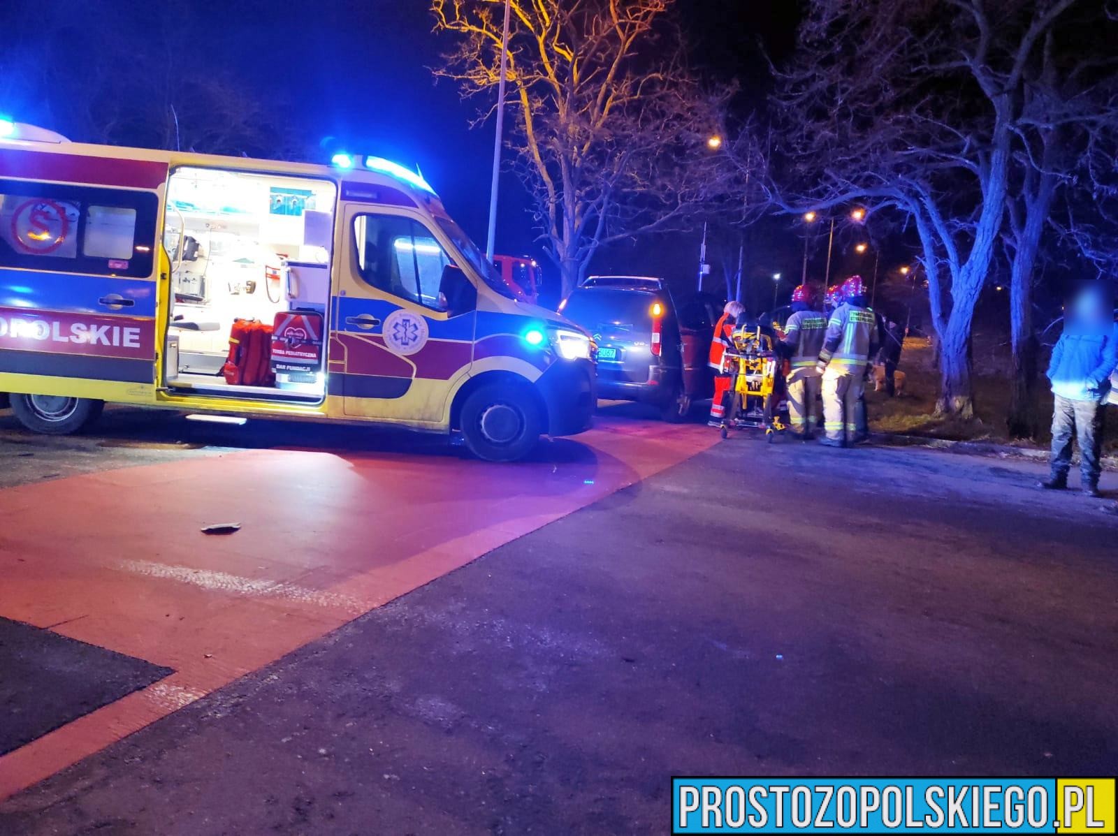 Zderzenie samochodów osobowych na ul. Oświęcimskiej w Opolu. Jedna osoba została poszkodowana. (Zdjęcia&Wideo)