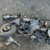 18-latek kierujący skuterem czołowo zderzył sie z samochodem w Dobrodzieniu.(Zdjęcia)