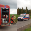 Mężczyzna spadł z 7 metrów na skutek pęknięcia słupa w miejscowości Poręba.(Zdjęcia)