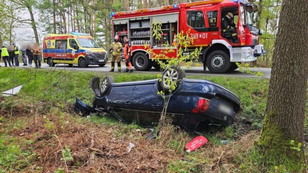 Dachowanie toyoty na DK45 w Jełowej .(Zdjęcia&Wideo)